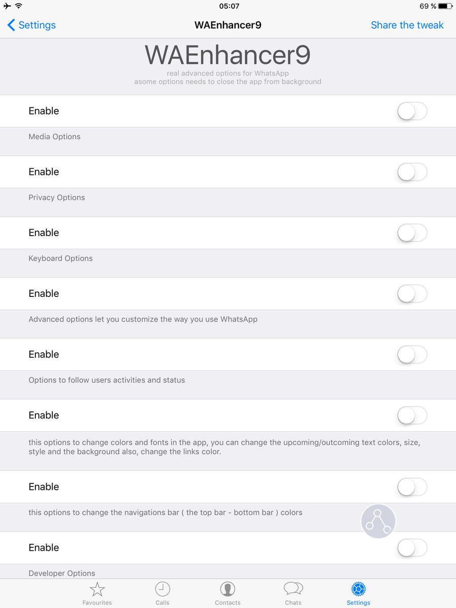 iMokhles's tweet photo. Forgot to say #WAEnhancer9 now supports NATIVE iPad screen without
and has new 3 share menu styles 😜😜 https://t.co/n3AFn0XZ7h