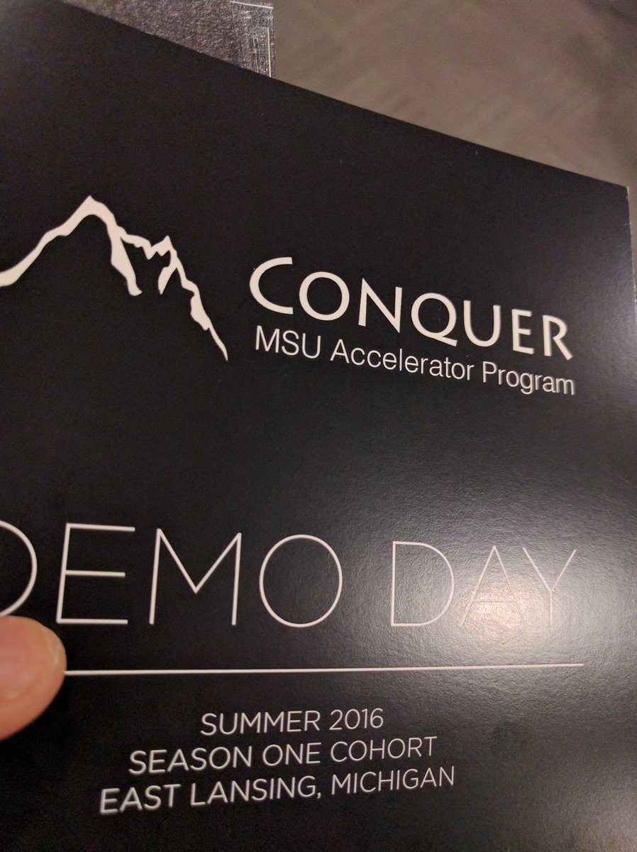 InvestDetroitVC's tweet photo. We're at the @MSU_Conquer Demo Day - excited to hear from @AerBotsUSA @GolflerApp @conecterapp @YorkProject &amp; more! https://t.co/2XP1ISgS7y