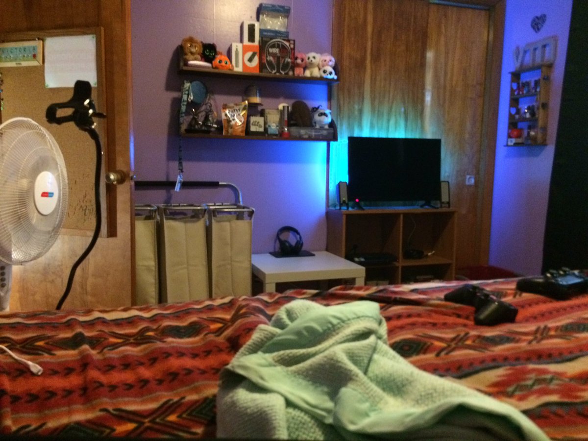 victhedoge's tweet photo. My bedroom/gaming setup rn #gamingsetup #bedroomsetup #bedroomlayout https://t.co/9bVszeRasc