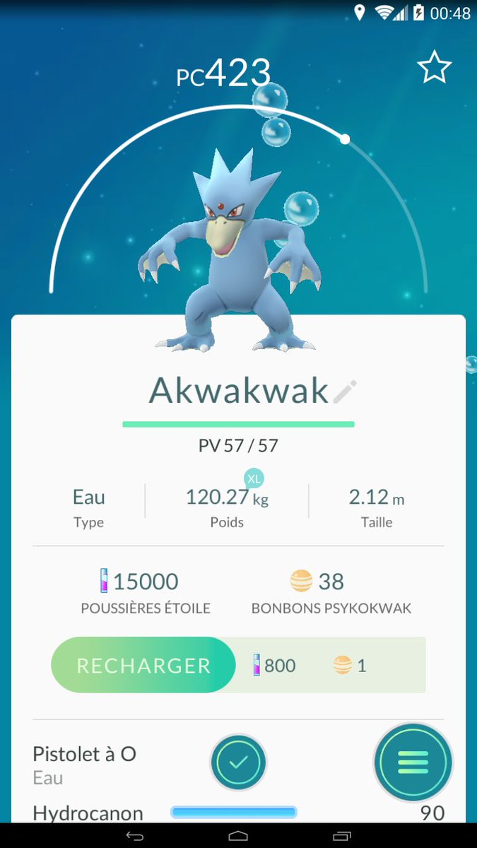 _Istholx_'s tweet photo. On termine cette soirée en beauté avec mon premer PC +400 attrapé ! #PokemonGO https://t.co/dRR8tD1Gpj