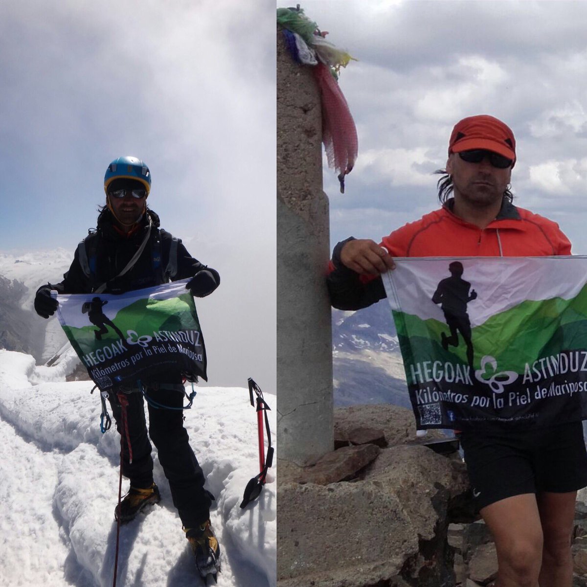 hegoakastinduz's tweet photo. Y Mendo, que continúa imparable, nos da alas desde la cima del #cervino y desde el #picoposets @pieldemariposa https://t.co/jlgT8EeFqu