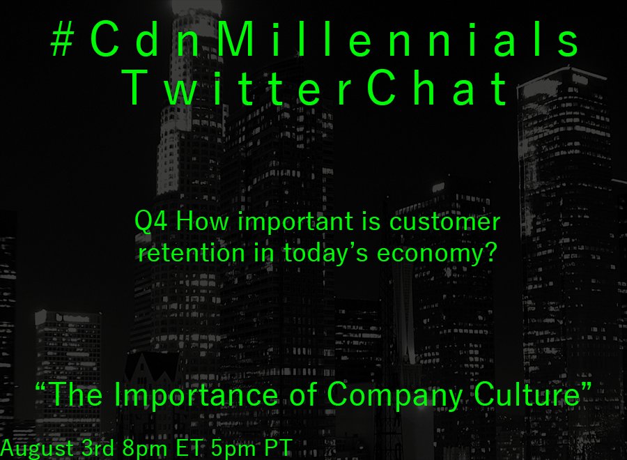 DaytonDavis's tweet photo. Q4 How important is customer retention in today’s economy? @MichelFalcon #CdnMillennials https://t.co/25eEk3T12z