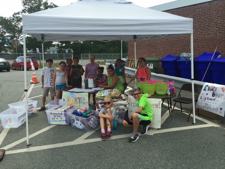 We made a donation of Kong toys, dog food, and dog treats to Kids Klub RI and Stephen Olney Middle School