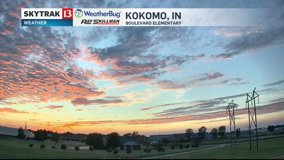 SeanAshWX's tweet photo. Postcard material from @CityofKokomo! What a sky and what a sunset #HonestToGoodnessIndiana #INwx https://t.co/wX9xSwMdwa