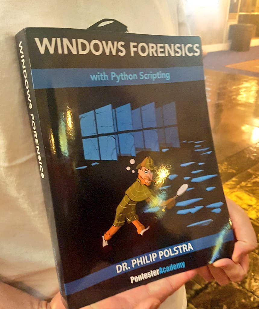 riyazwalikar's tweet image. Bumped into @ppolstra at #defcon24 venue today. His book on Windows forensics looks interesting. Good reference.