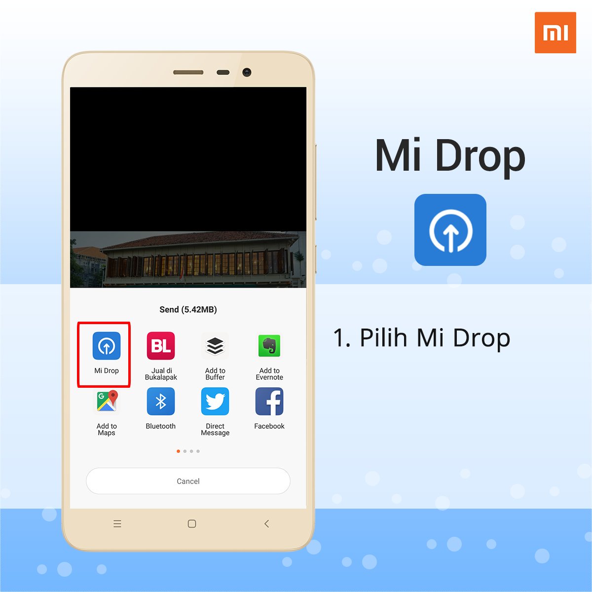 XiaomiIndonesia's tweet photo. Selamat Pagi Mi Fans, kali ini mimin kasi tutorial Mi Drop untuk transfer antar file. Sesama pengguna MIUI 👍 https://t.co/PaovssIPRc
