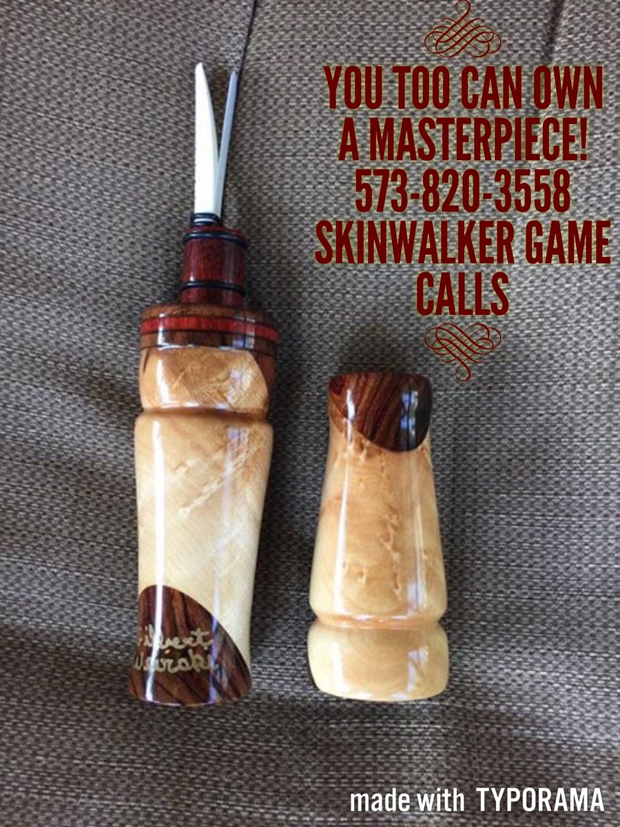 You can even customize your deer call with various woods prices start at 99.99 and go up with each piece of wood