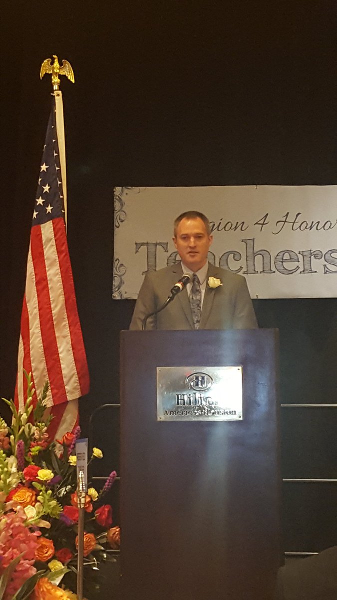 GSmithFGSC's tweet photo. Congrats to Dale Jensen Region 4 Secondary Teacher of the Year. https://t.co/DkJzqFjWD3