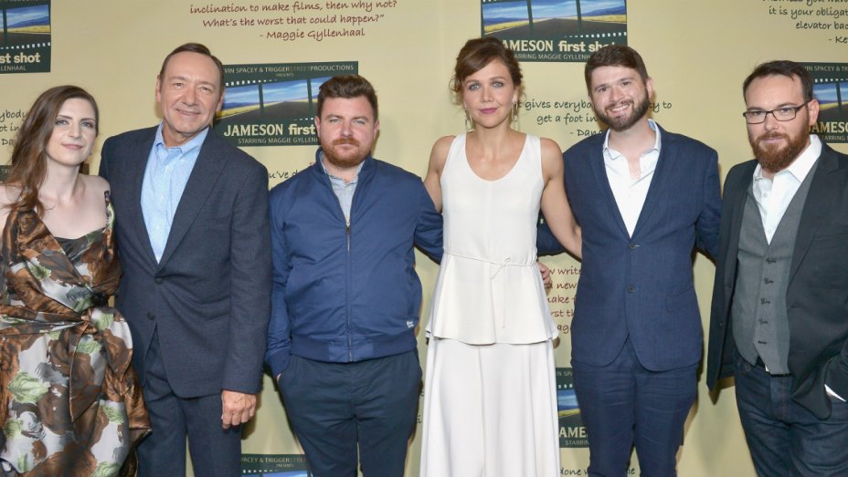 THR's tweet photo. Kevin Spacey, Dana Brunetti Screen Winning Films of #JamesonFirstShot Competition https://t.co/KvTa2UCSnF https://t.co/vcUcxuRzRW