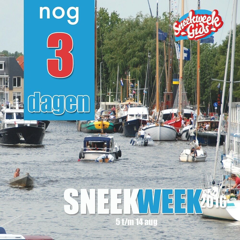 Sneekweekgids's tweet image. Goedemorgen, nog maar 3 dagen tot opening #sneekweek en mooi weer op komst! #kermis #muziek #vuurwerk #festival