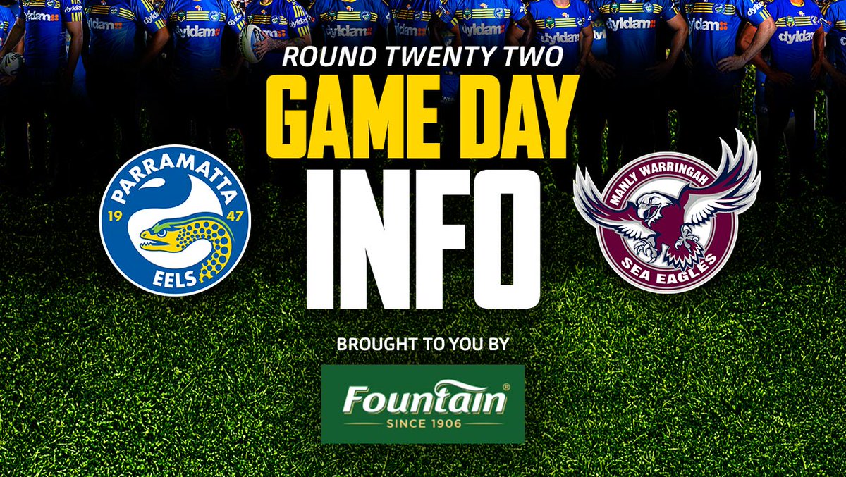 TheParraEels's tweet photo. Game Day Info: Round 22. Plan your trip to Pirtek Stadium when the Eels vs @SeaEagles: https://t.co/mQP9E3xCvc https://t.co/aSRNrkqnTR