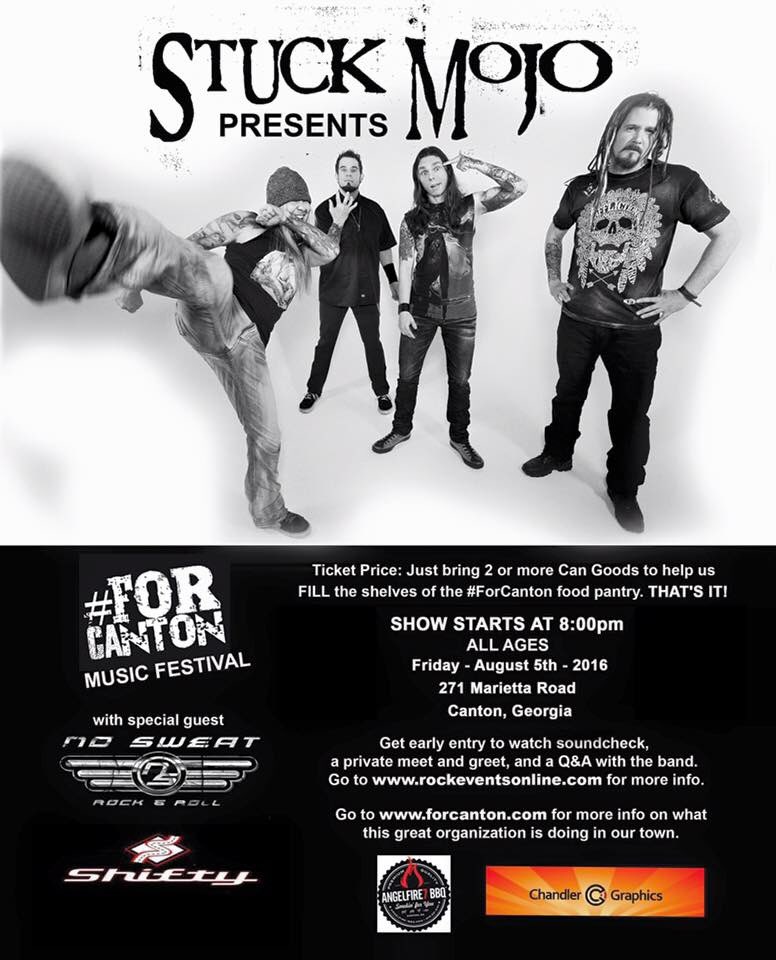 WeAreStuckMojo's tweet photo. Heads up, #Atlanta area! #VIP Packages for our show at the #ForCanton Music Festival... https://t.co/qe7KDAgIWr https://t.co/4mVDRvOBkr