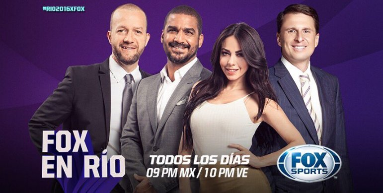 FOXSportsMX's tweet photo. #Rio2016xFOX Manda tu selfie con comentarios de FOX EN RIO y aparecerán EN VIVO presentados por @jimenaofficial https://t.co/Z2FejhX12y