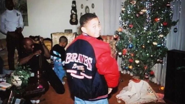 Braves's tweet photo. .@TheRealMattKemp showed off his Braves jacket from back in the day, send us pictures of your #ThrowbackBraves gear! https://t.co/EDHqeEqQMp