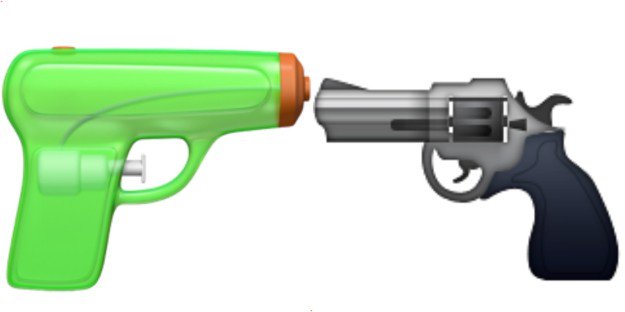 BuzzFeed's tweet photo. Apple will swap out the pistol emoji for a squirt gun https://t.co/W9Mpi7RutN https://t.co/ho6dLb51Zg