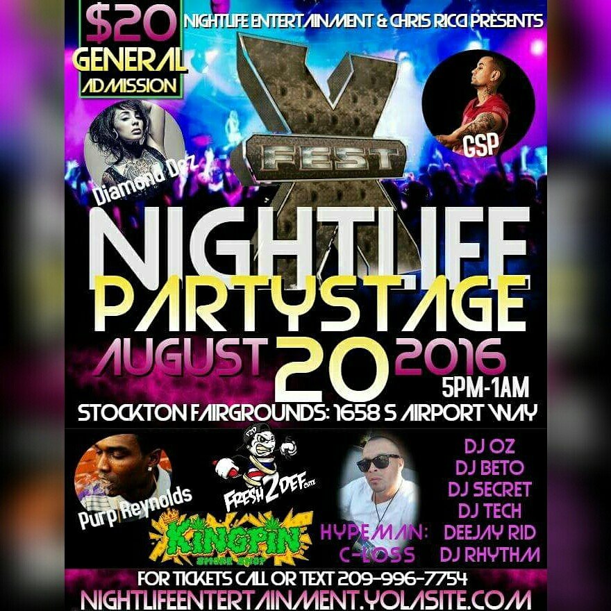 NLNightlife's tweet photo. #XFest #Stockton Get your tickets now! 209-996-7754. @SageTheGemini @TPAIN  @dancetronauts #SuicidalTendencies &amp;more https://t.co/HnQaWx1znV