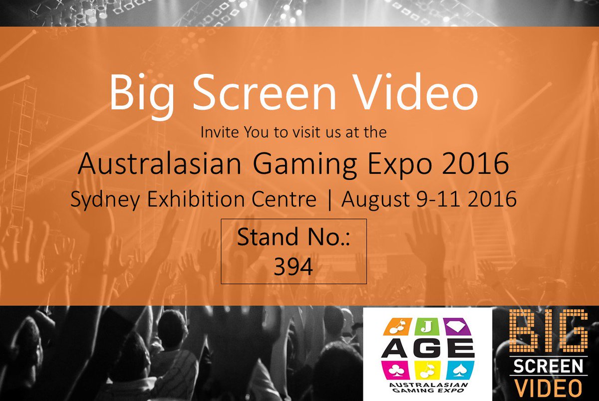 BigScreenVideo's tweet photo. The @AustGamingExpo is next week! Come see an LED expert at stand 394! #AGE2016 #BigScreenVideo https://t.co/N7s7Gqs3MU