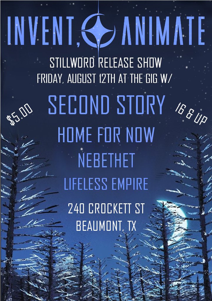 secondstorytx's tweet image. This is our first show in a long time!
Beaumont, be there August 12th and lets pack this show out.