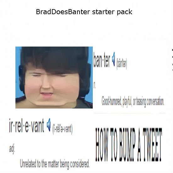 R3mBiss's tweet photo. @BradDoesBanter i'll fkn spam it until you like it https://t.co/crCoRlyJG6