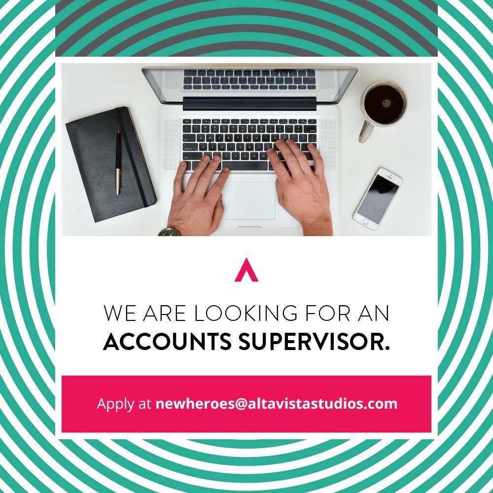 AltavistaStudio's tweet photo. Tenemos una #vacante disponible para un "heroe" que lleve las cuentas de la agencia. Un año de experiencia requerido https://t.co/XkogQJwulb