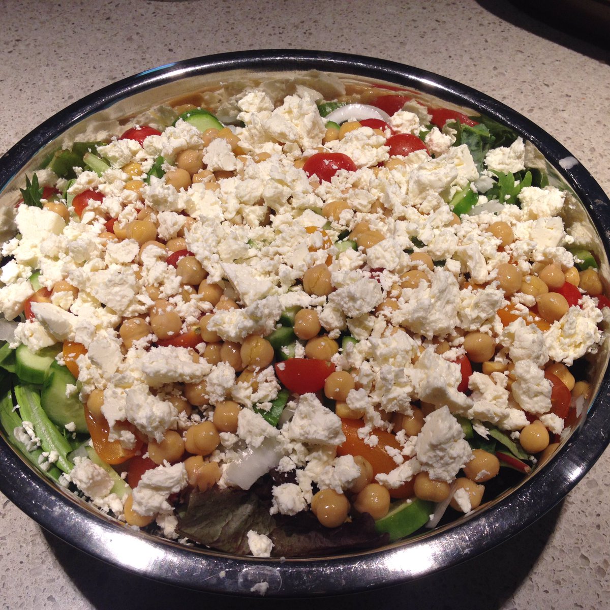 niagaraicesyrup's tweet photo. #Greek style #salad to go with the lamb #IceSyrup, #Cider #vinegar #grapeseedoil #dressing #makeyourdishdelish https://t.co/8bwb6H32Zi