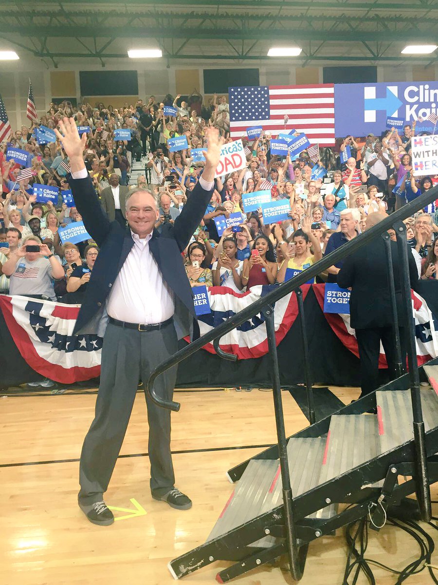 vademocrats's tweet photo. Sen. @timkaine tells Virginians: I am a product of things you taught me. Thank you. #tk4usa https://t.co/pfmvpV70O6