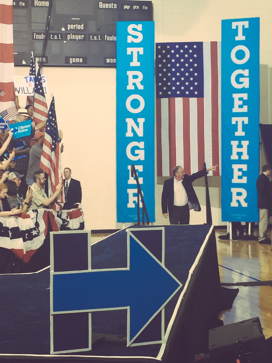 vademocrats's tweet photo. Sen. @timkaine tells Virginians: I am a product of things you taught me. Thank you. #tk4usa https://t.co/pfmvpV70O6