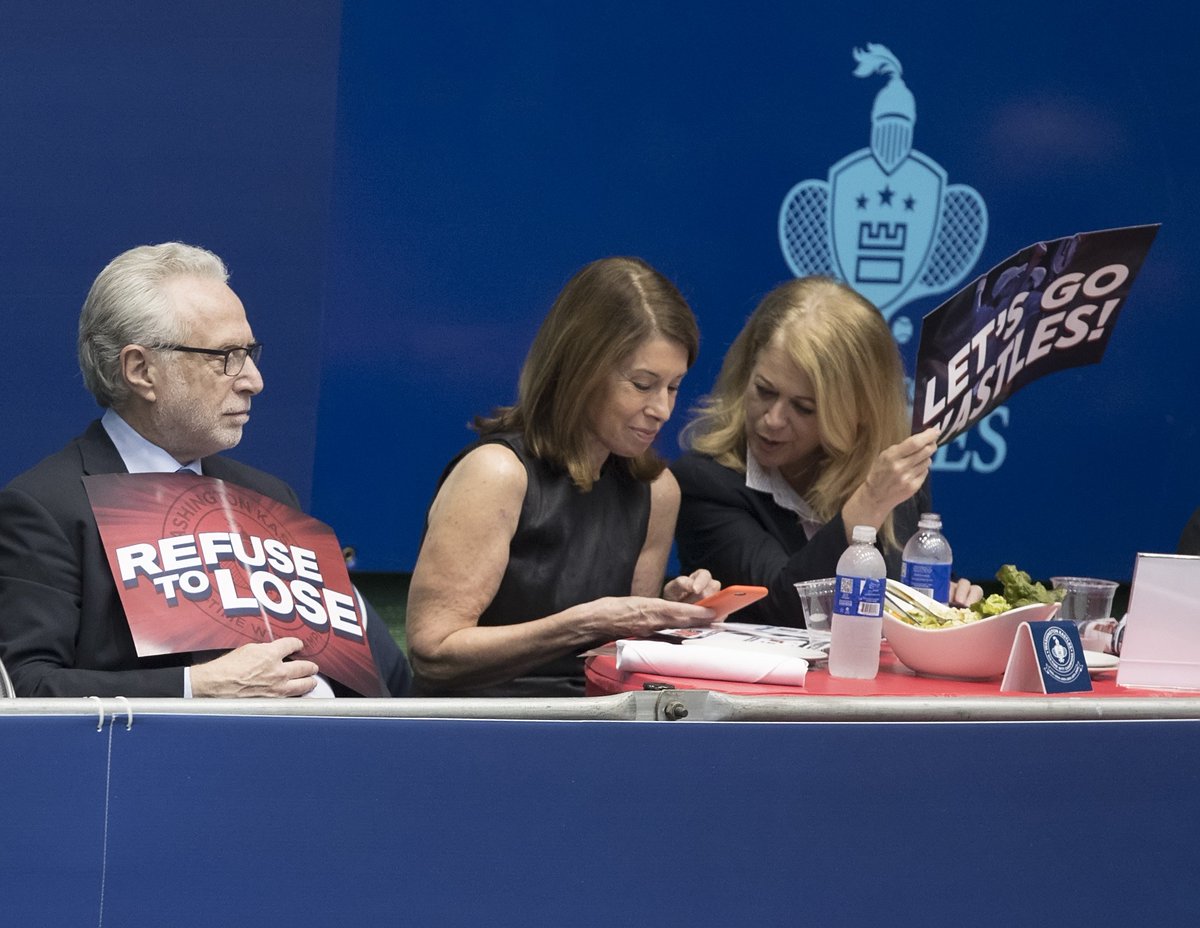 WorldTeamTennis's tweet photo. Spotted: @wolfblitzer #RefusingToLose tonight at @WashKastles' home opener vs. @SGFLasers. #MylanWTT https://t.co/aixDgu6JFV