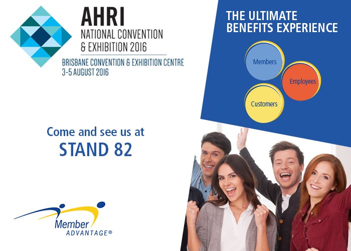MBRadvantage's tweet photo. Don't miss Member Advantage at the #AHRINC. We will be at stand 82 to showcase our unique benefit programs #BCAC https://t.co/rdnZR13sTk