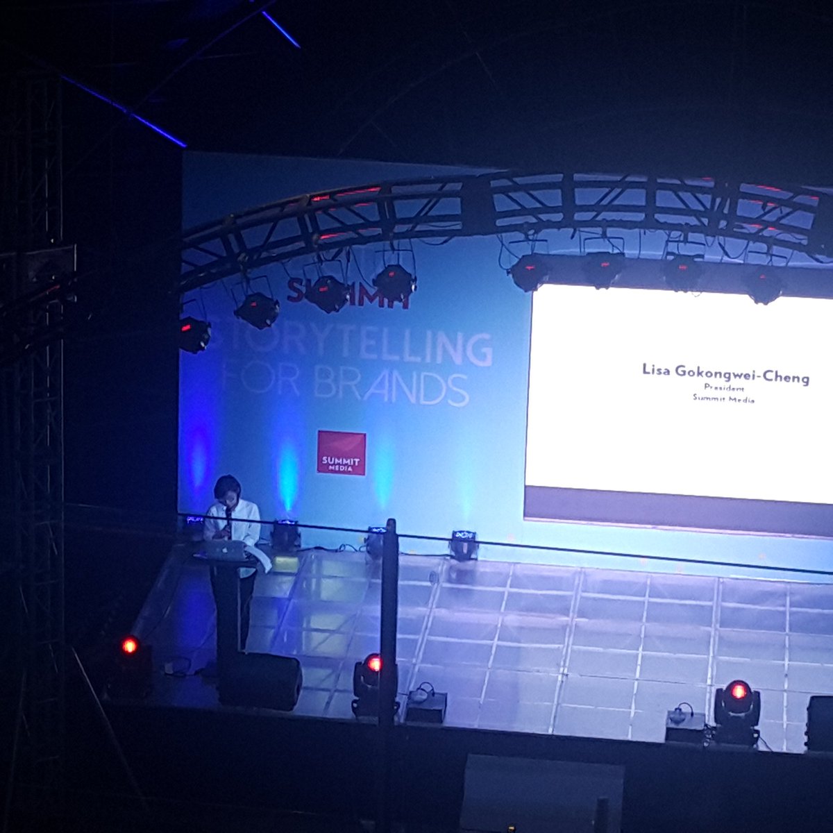 iamjclein's tweet photo. Our president, Lisa Gokongwei, taking the stage. #digitalsummitstorytelling https://t.co/W2l20zPGYx