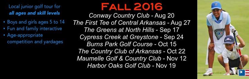 Excited to announce a Fall schedule this year! Introduce your #kids to the great game of golf #Arkansas #littlerock