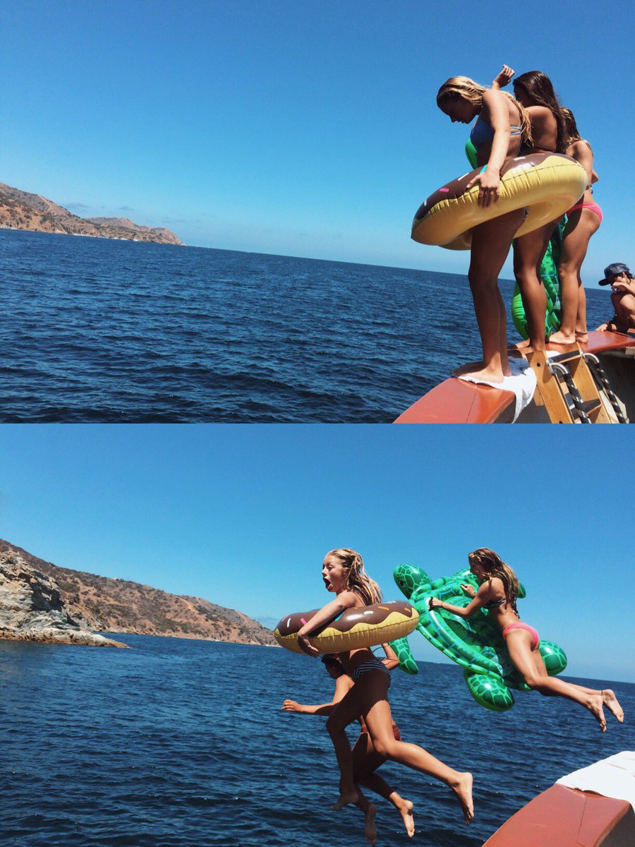 kaileekohorn's tweet photo. A day well spent in Catalina, so thankful for all of these people #jrguards 💘💘 https://t.co/DX3NEWXVLT