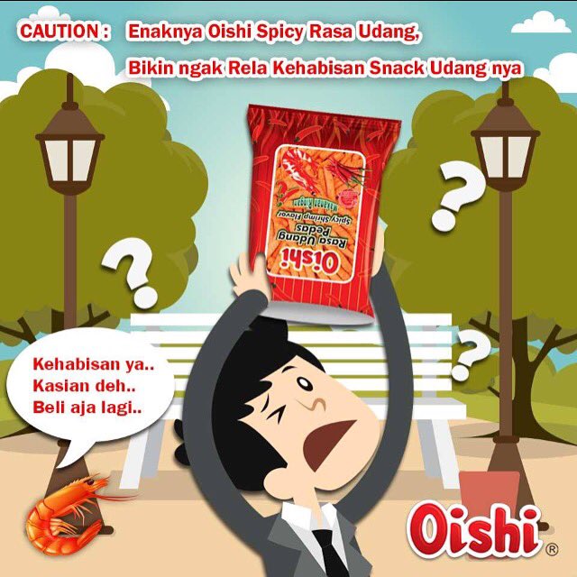 Oishi_Indonesia's tweet photo. Caution: Enaknya Oishi Spicy rasa Udang, bikin ga rela kehabisan snack Udangnya..:) https://t.co/zmXEExzjkw