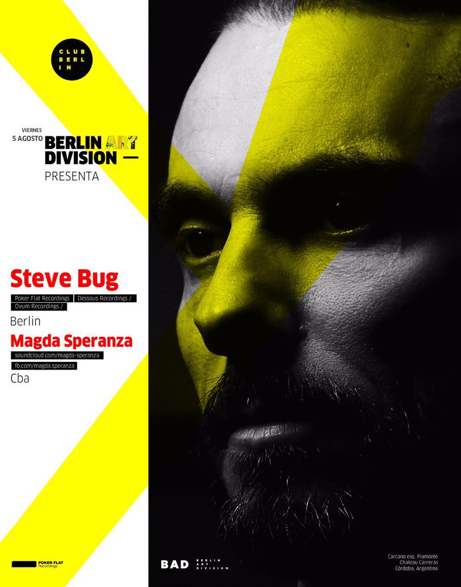 PubliccNetwork1's tweet photo. 💣💣Viernes 5 de agosto
Steve Bug (Alemania) 💣💣
"El Caballero del Techno"
NO TE QUEDES DORMIDO Y PEDIME TU ANTICIPADA🚫 https://t.co/PxOIGuWlpL