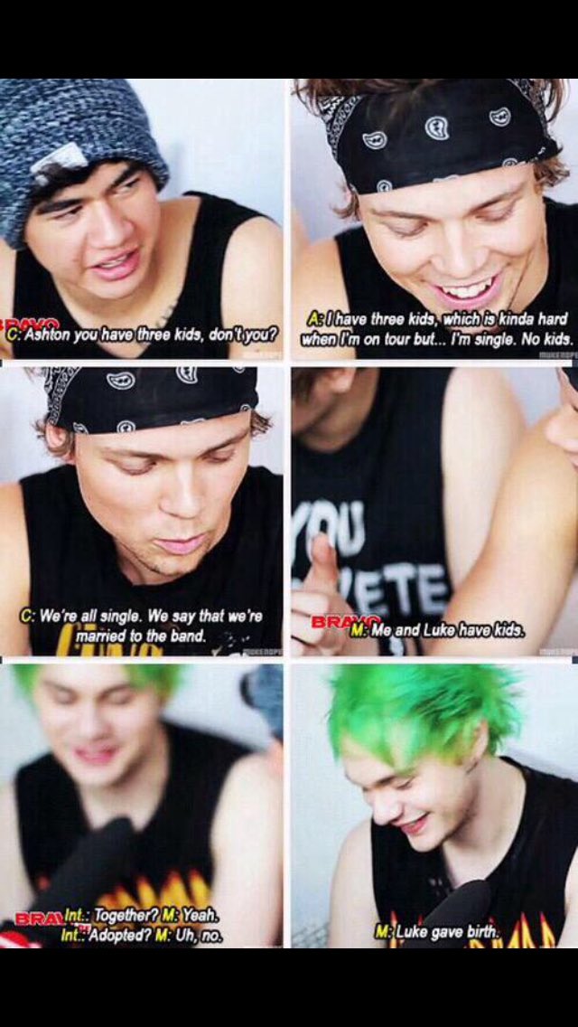 membersof5sos's tweet photo. isn't it amazing that #michaelinvented a child with Luke Hemmings? 😂 https://t.co/sVHlHSrjg0