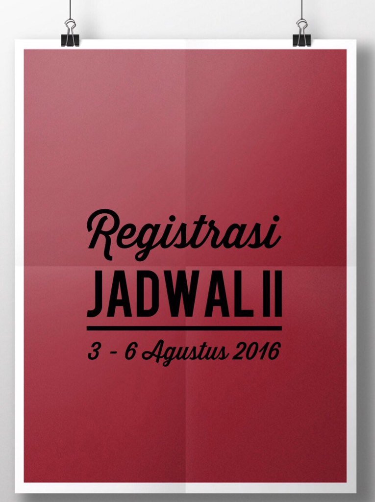 ATMANESIAFEUAJY's tweet photo. Mulai besok tanggal 3-6 Agustus 2016 adalah hari registrasi tahap kedua bagi semua calon mahasiswa baru UAJY. https://t.co/XiulFZnNCC