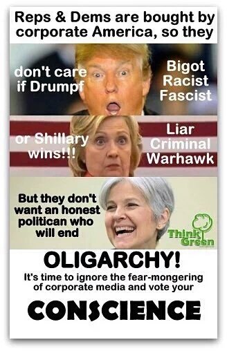 AKHLASS1's tweet photo. #ItsTimeIToldYou
Dems &amp;  Repubs lying
#TruthWillSetUFREE

3rd Party Win Possible

JOIN #OurRevolution #JillNotHill https://t.co/mtSKbKyDiT