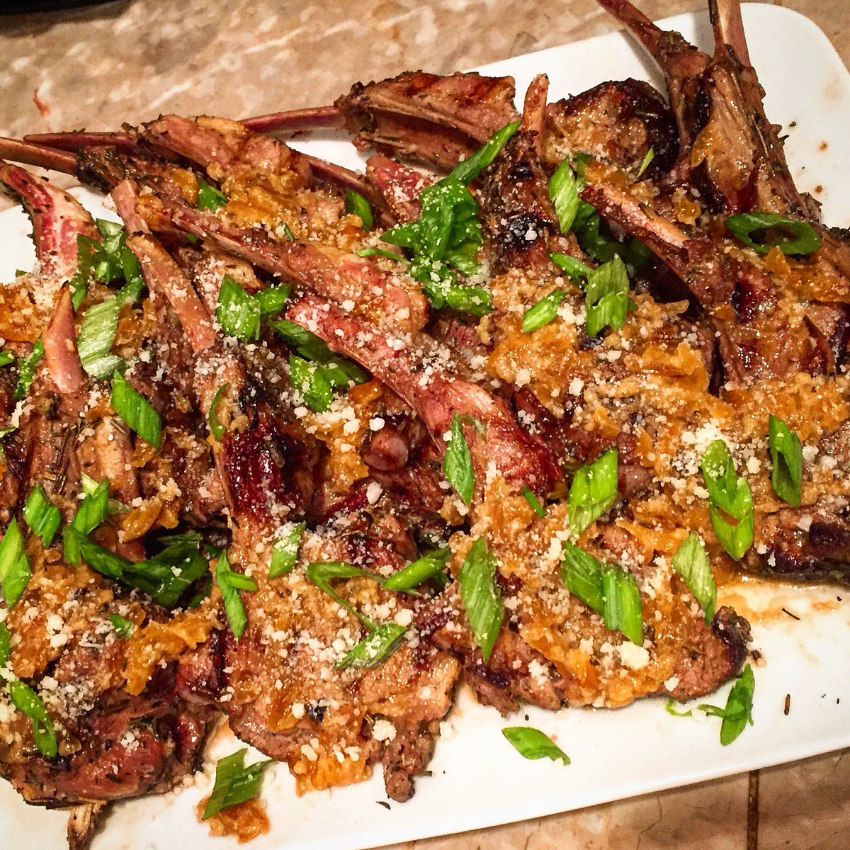 ChefZigga's tweet photo. #grilledlambchops #parmcheese #garliconionbutter #foodporn #foodie #chef #cheflife #yumminess https://t.co/D1m3oU1ct7