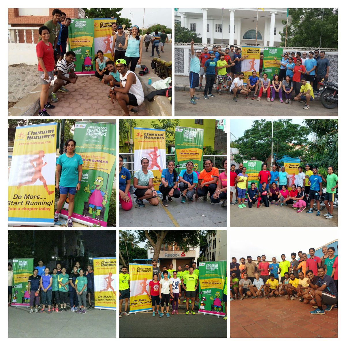 DeepaBharatkuma's tweet photo. Colourful signs all over Chennai- let's give them all #RunningFever ! #TWCM16 #GumtalakadiGumaVa #ChennaiNaSumaVa https://t.co/HwwpcJy8SM