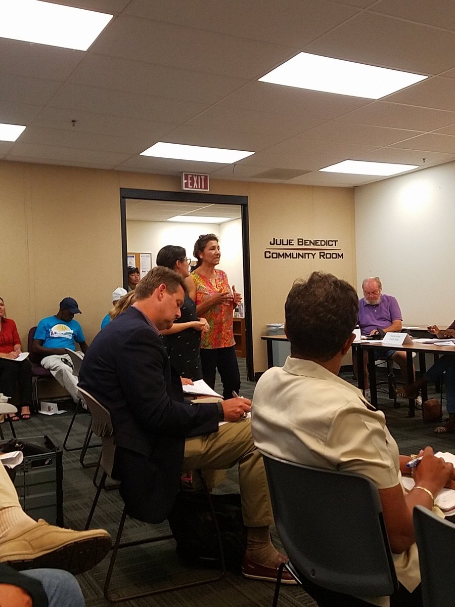 CirculateSD's tweet photo. Impassioned argument in favor of protected bicycle lanes in City Heights from this community member. #CHAPC https://t.co/InUkXUn3Du