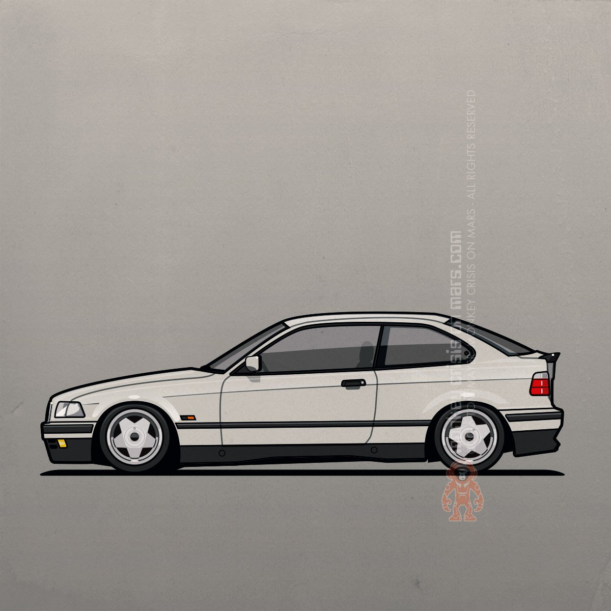 tmticker's tweet photo. Let's not forget the short 1s: #BMWe36compact on #BorbetA wheels #BMW328ti #BMWe36 #BMW3series #automotiveart #BMW https://t.co/TmzJOlPpx4