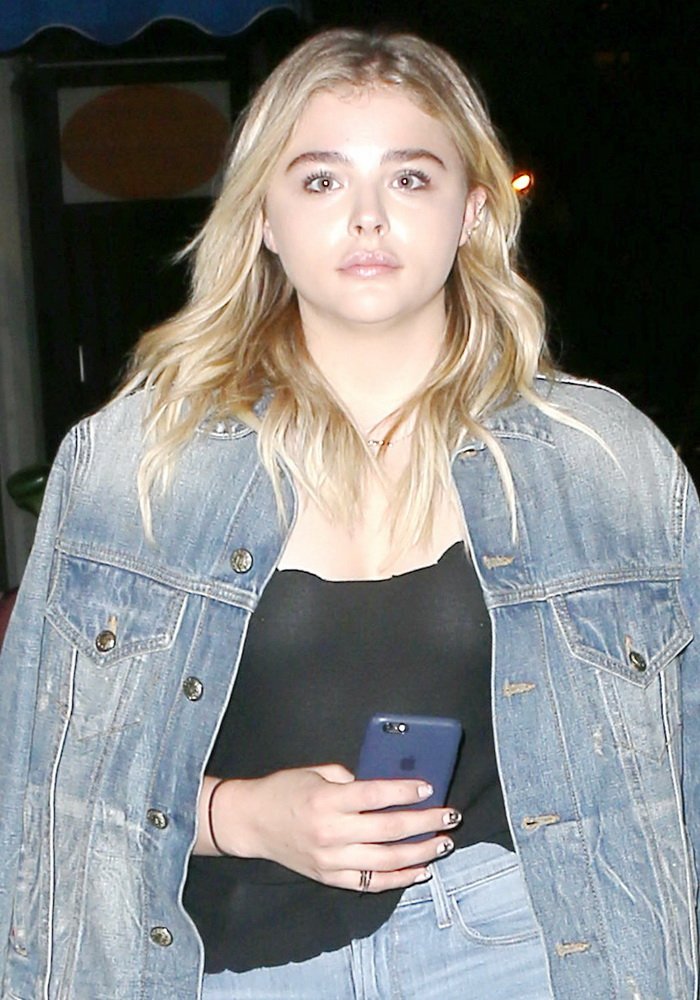 Chloë Grace Moretz in a See Through Top With Double Nipple Piercings (NSFW)...
