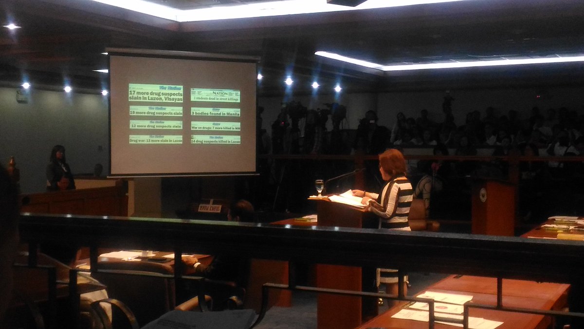 manayleila's tweet photo. ATM: Sen. de Lima explains how EJKs have become an unacceptable norm  #BatasHindiDahas https://t.co/0li23LpJ6b