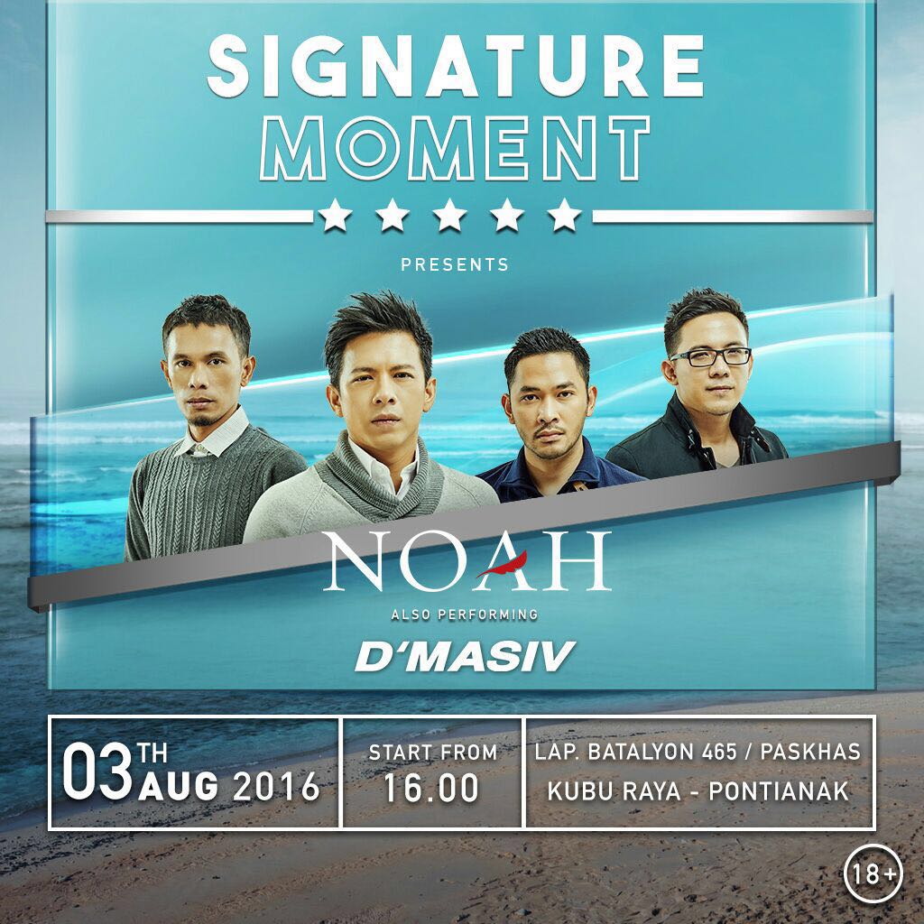 NOAH_ID's tweet photo. Signature Moment | NOAH &amp; @DMASIV | Rabu 03-08-2016 | Pontianak , Kalimantan Barat https://t.co/vFUJg6gh45