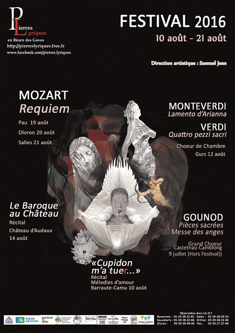Le festival 2016 commence! Récital d'amour, récital baroque, concert Monteverdi/Verdi et Requiem de Mozart!