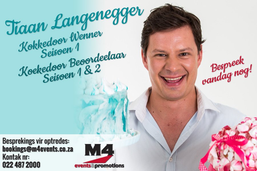 hetta_m4events's tweet photo. Bespreek vir jou geleentheid.  @ChefTiaan @ChefTiaan @koekedoor @KykKokkedoor https://t.co/RIIyjtjcJG