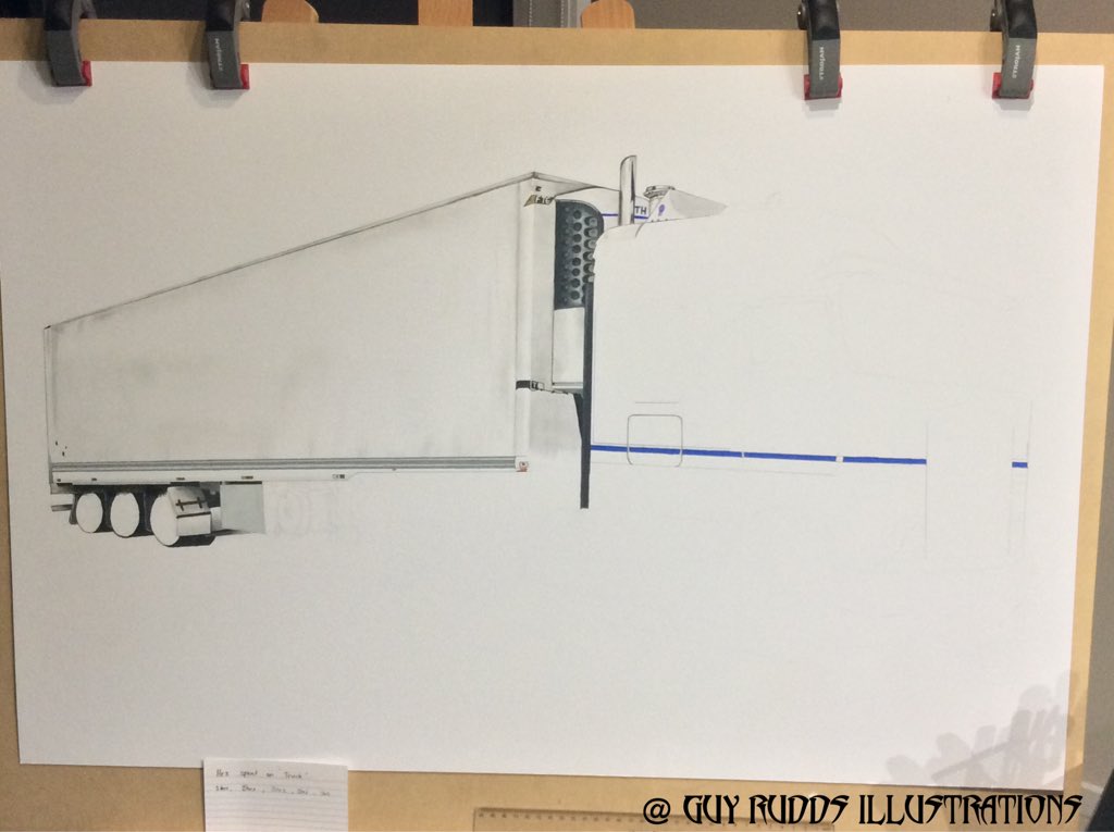 GuyRuddsillust's tweet photo. Here's the latest project I've been working on for my Father in-law. 
Currently 9hrs in so far 👍 https://t.co/YrciXb0Ldq