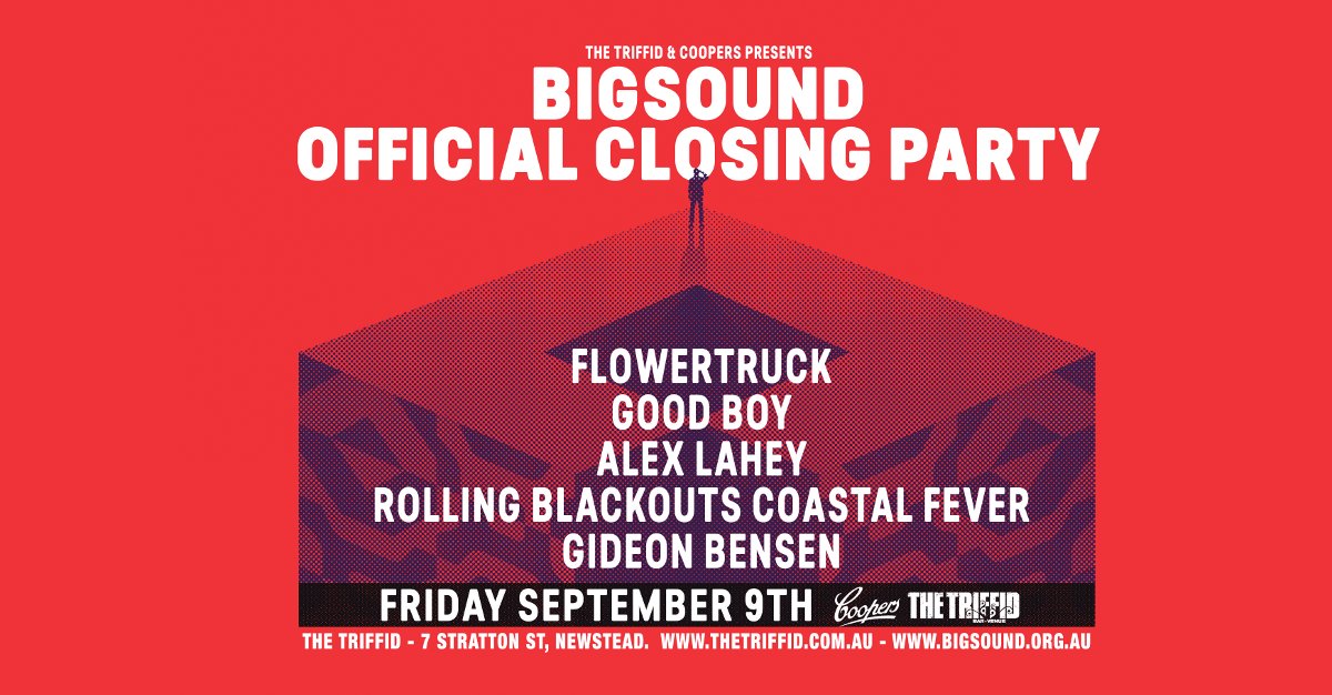 The #BIGSOUND16 Closing Party has been announced! Entry included w/ 3-day wristband - bigsound.org.au/tickets