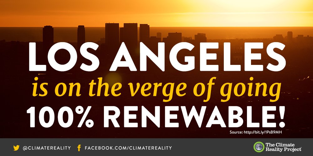 ClimateReality's tweet photo. California dreamin’! Retweet if you wish your city would make the switch to clean energy. https://t.co/hN3gF8G85l