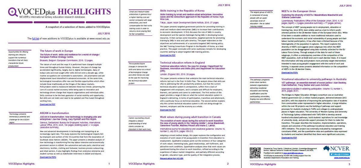 VOCEDplus's tweet photo. Want a taste of what's been recently added to VOCEDplus? See the July #VOCEDplusHighlights - https://t.co/5mXYu6WLFm https://t.co/jRDuSSE9qu